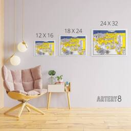 "Artery8 Map Hungerford 1935 Pittsburgh University Canvas Wall Art Print - Size: W18"" x H24""" - thumbnail 4