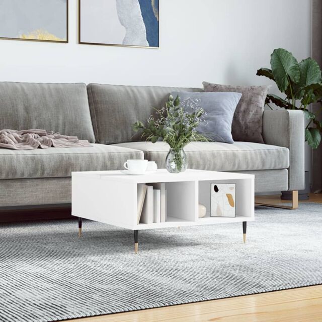 Berkfield Home Coffee Table White 60x60x30 cm Engineered Wood - Size: 60 x 60 x 30 cm - image 1
