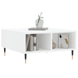 Berkfield Home Coffee Table White 60x60x30 cm Engineered Wood - Size: 60 x 60 x 30 cm - thumbnail 3