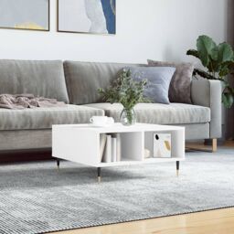 Berkfield Home Coffee Table White 60x60x30 cm Engineered Wood - Size: 60 x 60 x 30 cm - thumbnail 1