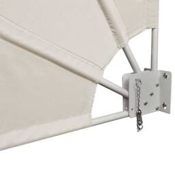 Berkfield Home Collapsible Balcony Side Awning Cream 140x140 cm - thumbnail 4