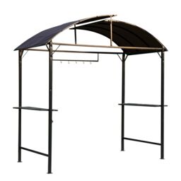 OUTSUNNY Gazebo Marquee Canopy Awning Shelter Garden Patio BBQ Tent Grill Black in Brown - thumbnail 2