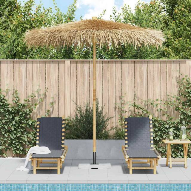 Berkfield Home Tiki Umbrella with Banana Leaf Canopy 240 cm Bamboo - image 1
