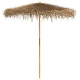 Berkfield Home Tiki Umbrella with Banana Leaf Canopy 240 cm Bamboo - thumbnail 3