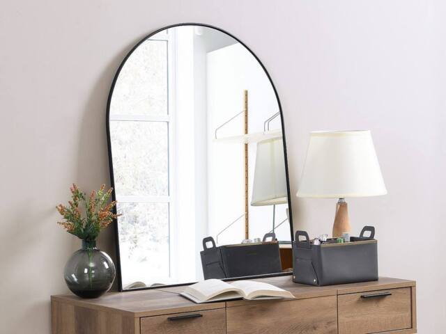 Vente-unique Arched Metal Mirror - L65 X H80 Cm - Black - MAILEN - image 1