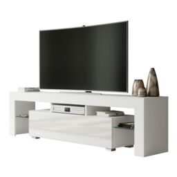 Creative Furniture TV Unit 160cm Stylish Modern - White with High Gloss Doors - thumbnail 5