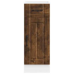 Berkfield Home Kitchen Base Cabinet Lucca Smoked Oak Engineered Wood in Brown - thumbnail 4