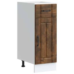 Berkfield Home Kitchen Base Cabinet Lucca Smoked Oak Engineered Wood in Brown - thumbnail 1
