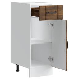 Berkfield Home Kitchen Base Cabinet Lucca Smoked Oak Engineered Wood in Brown - thumbnail 5