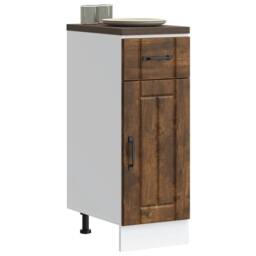 Berkfield Home Kitchen Base Cabinet Lucca Smoked Oak Engineered Wood in Brown - thumbnail 3