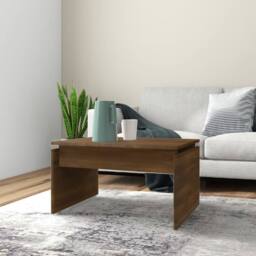 Berkfield Home Coffee Table Brown Oak 68x50x38 cm Engineered Wood - Size: 68 x 50 x 38 cm - thumbnail 3