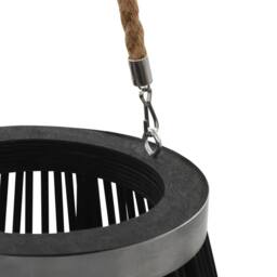 Berkfield Home Hanging Candle Lantern Holder Bamboo Black 95 cm - thumbnail 4