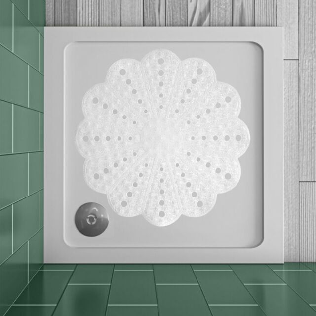 Showerdrape Petal White Anti-slip Shower Mat 540mm - image 1