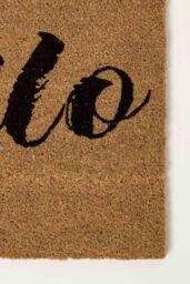 Homescapes Hello Coir Doormat 60 x 40 cm in Brown - Size: 40 cm x 60 cm - thumbnail 2