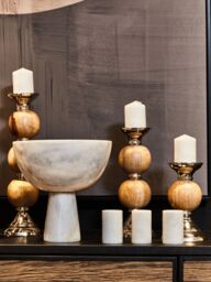 Orsina Hampstead Medium Pillar Candle Holder in Natural - thumbnail 5