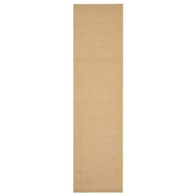 Berkfield Home Rug Natural Sisal 66x250 cm in Light Tan - Size: 100 cm diameter - image 1