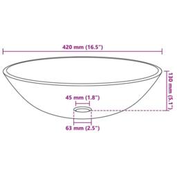Berkfield Home Durable Bathroom Sink with Tap & Push Drain Clear Tempered Glass - thumbnail 9