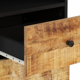 Berkfield Home Bathroom Cabinet 38x33x160 cm Solid Wood Mango in Brown - Size: 38 x 33 x 160 cm - thumbnail 8