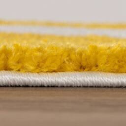 THE RUGS Joli Chequered Soft & Dense Pile Living Room & Bedroom Rug in Yellow - Size: 200 cm x 290 cm - thumbnail 3