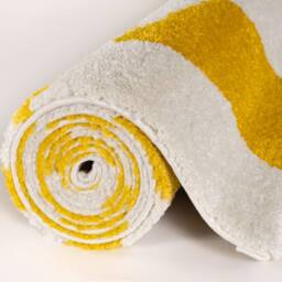 THE RUGS Joli Chequered Soft & Dense Pile Living Room & Bedroom Rug in Yellow - Size: 200 cm x 290 cm - thumbnail 7