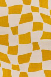 THE RUGS Joli Chequered Soft & Dense Pile Living Room & Bedroom Rug in Yellow - Size: 200 cm x 290 cm - thumbnail 2