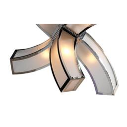 Netlighting Duna E27 Pendant 6 arms 6 Light E27 Chrome White Acrylic in Grey - thumbnail 4