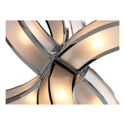 Netlighting Duna E27 Pendant 6 arms 6 Light E27 Chrome White Acrylic in Grey - thumbnail 5