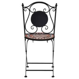 Berkfield Home Mosaic Bistro Chairs 2 pcs Brown Ceramic - thumbnail 4