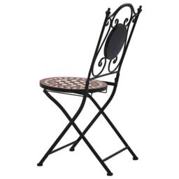 Berkfield Home Mosaic Bistro Chairs 2 pcs Brown Ceramic - thumbnail 6