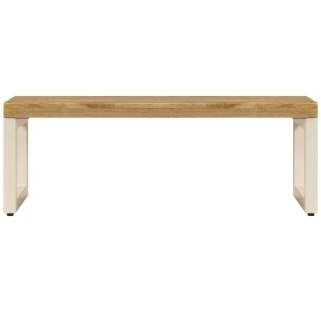 Berkfield Home Durable Coffee Table 100x50x35 cm Solid Mango Wood & Steel in Brown - Size: 100 x 50 x 35 cm - image 1