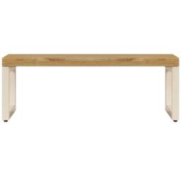 Berkfield Home Durable Coffee Table 100x50x35 cm Solid Mango Wood & Steel in Brown - Size: 100 x 50 x 35 cm - thumbnail 1