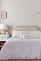 Murmur 'Florin' Cotton Duvet Cover Set in Light Beige - Size: Super King - thumbnail 1