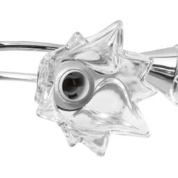 Berkfield Home Elegant Ceiling Lamp with Transparent Glass Shades for 5 E14 Bulb in Silver - thumbnail 8
