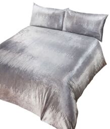 Rapport Home Tiffany Duvet Cover Set with Pillowcase in Silver - Size: Single - thumbnail 2