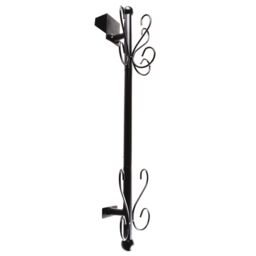 mysmartbuy Overdoor Wall, Coat or Hat Rack - Hanging Storage Rail with 5 Hooks in Black - thumbnail 6