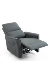 More4Homes Madrid 1+2+3 Seater W Console Manual Air Leather Recliner Sofa Set in Grey - thumbnail 3