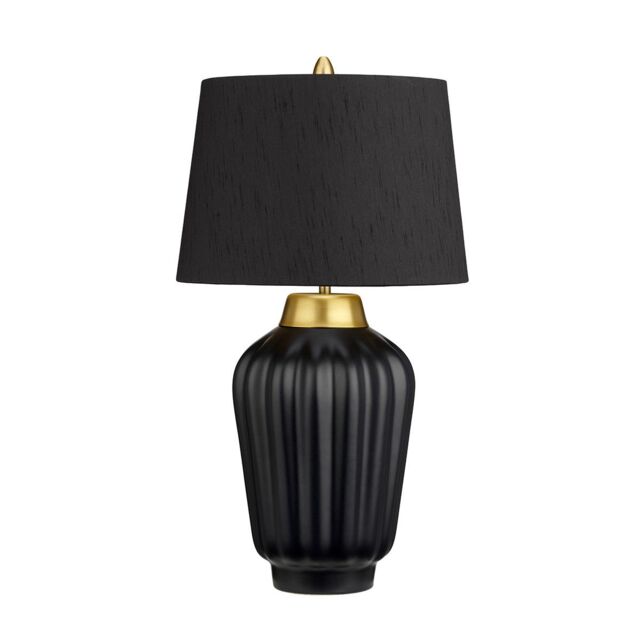 Netlighting Bexley 1 Light Table Lamp Black Brushed Brass in Yellow - image 1