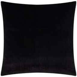 Paoletti Savoy Stripe Velvet Cushion in Black - Size: 50 cm x 50 cm - thumbnail 3
