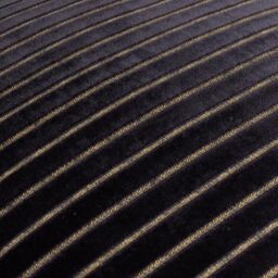 Paoletti Savoy Stripe Velvet Cushion in Black - Size: 50 cm x 50 cm - thumbnail 5