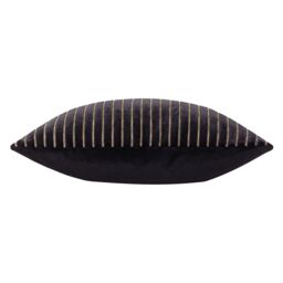 Paoletti Savoy Stripe Velvet Cushion in Black - Size: 50 cm x 50 cm - thumbnail 4
