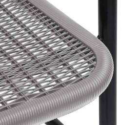 Berkfield Home Elegant Garden Chairs 2 pcs Plastic Rattan & Steel 110 kg in Grey - thumbnail 7