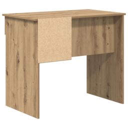 Berkfield Home Desk with Storage Artisan Oak 90x49.5x75 cm Engineered wood in Beige - thumbnail 7