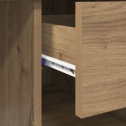 Berkfield Home Desk with Storage Artisan Oak 90x49.5x75 cm Engineered wood in Beige - thumbnail 9