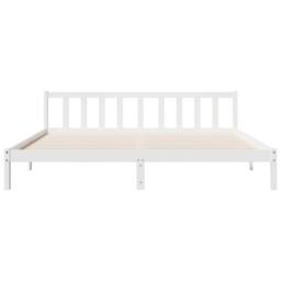 Berkfield Home Decorative Extra Long Bed Frame without Mattress White 180x210 cm - thumbnail 4