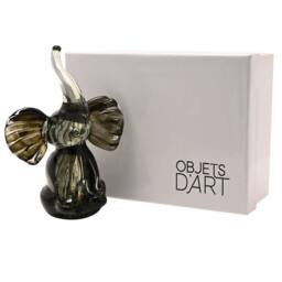 Objets d'Art Glass Figurine Trumpet Elephant - thumbnail 5