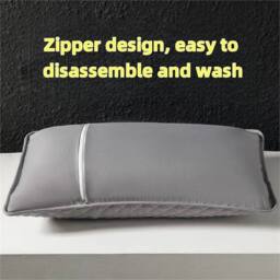 Ventryn 2 Pack Zipped Pillow Cases Anti Bed Bug Dust Mite Protectors in Grey - Size: Double - thumbnail 3