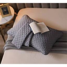 Ventryn 2 Pack Zipped Pillow Cases Anti Bed Bug Dust Mite Protectors in Grey - Size: Double - thumbnail 6