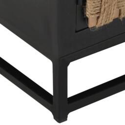 Berkfield Home TV Cabinet 120x30x40 cm Solid Mango Wood in Black - Size: 120 x 30 x 40 cm - thumbnail 6