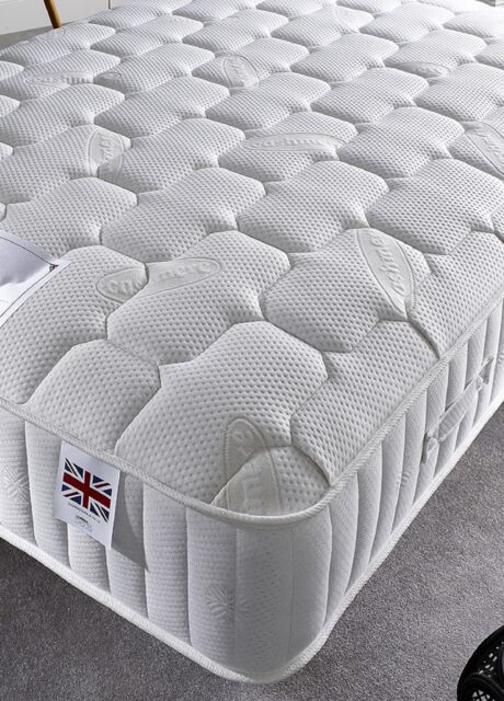 Somnior Sovereign 3500 Pressure Relief Cushioned Support Mattress Medium Firm in White - Size: Super King - image 1