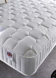 Somnior Sovereign 3500 Pressure Relief Cushioned Support Mattress Medium Firm in White - Size: Super King